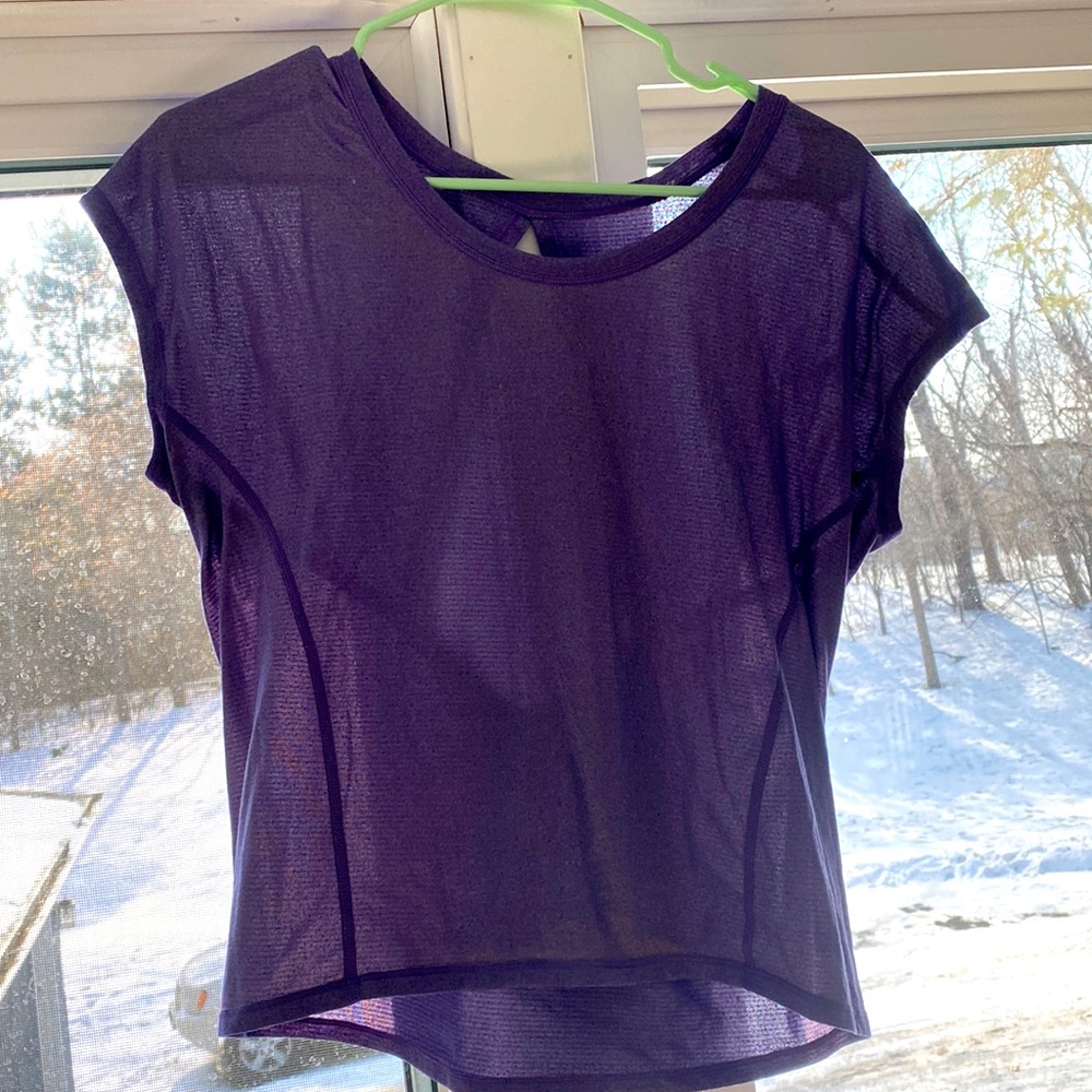 Purple lululemon open back top